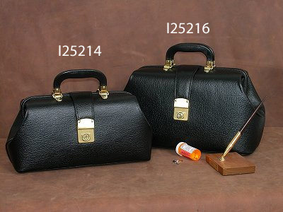 Leather Physician’s Bag, (14" x 5" x 8"), S-25214 - Image 2