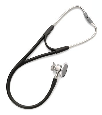 Welch Allyn Harvey DLX Dual Head Stethoscope, Black (28"), 5079-325