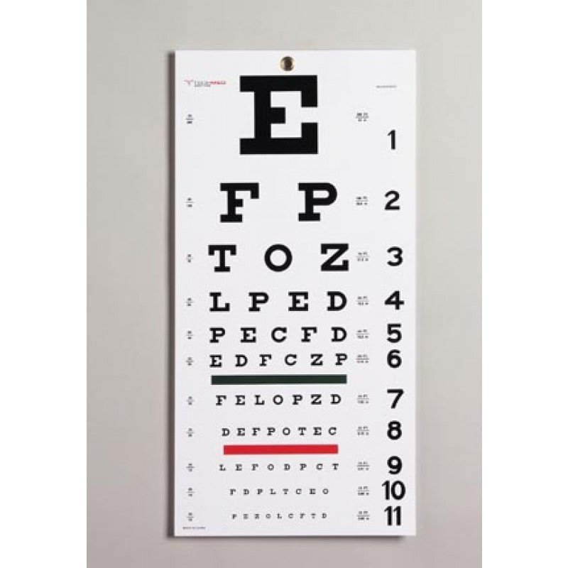 Snellen Pocket Eye Card, 13-1445-1