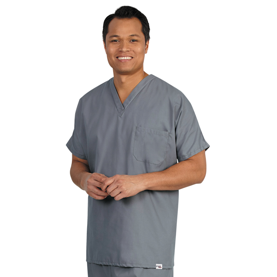Simply Soft Scrub Shirt, Unisex, Pewter, 6859