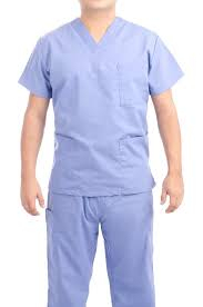 Simply Soft Scrub Shirt, Unisex, Ciel Blue, 6856-embroidery