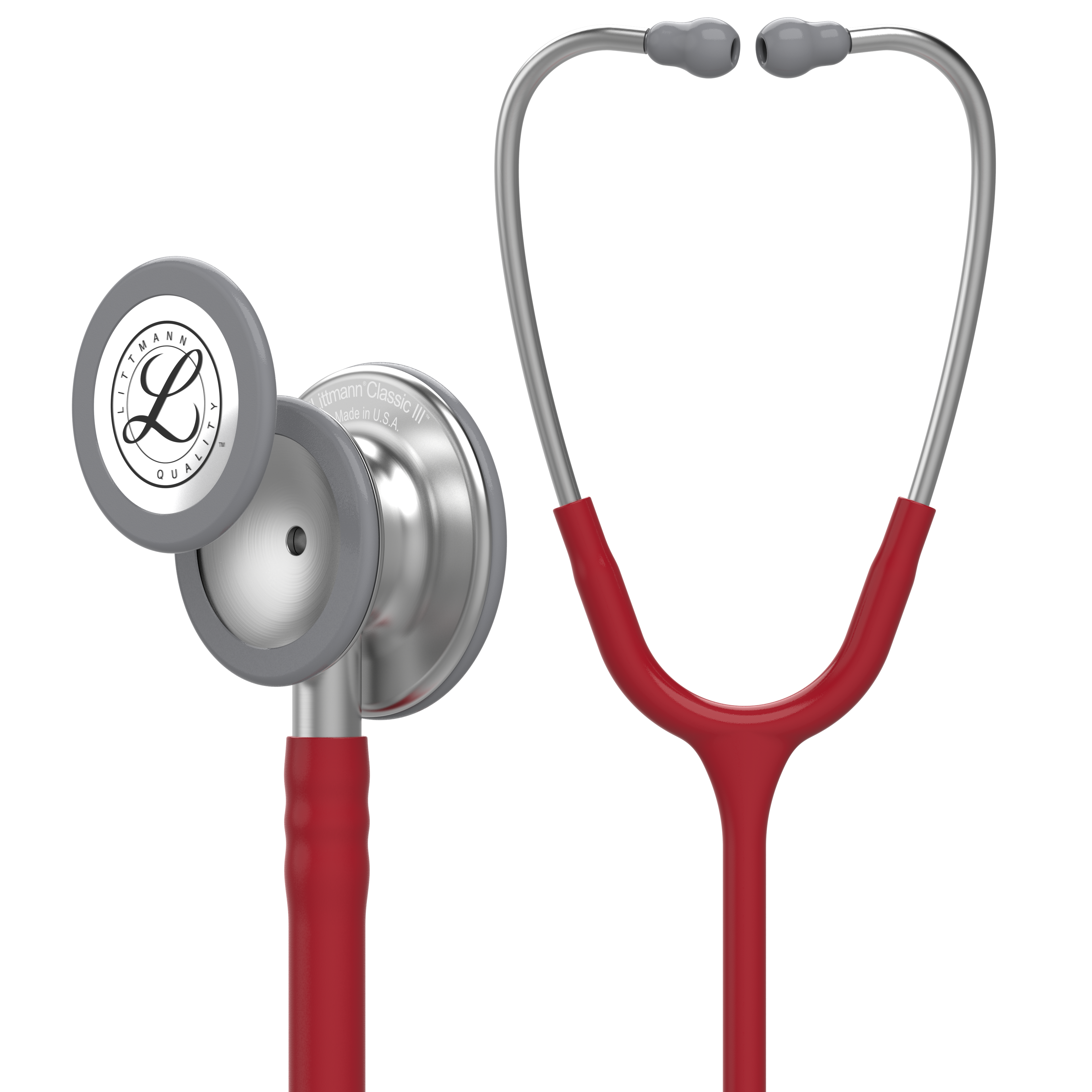 5627 3M Littmann Classic III Monitoring Stethoscope, Burgundy (27")