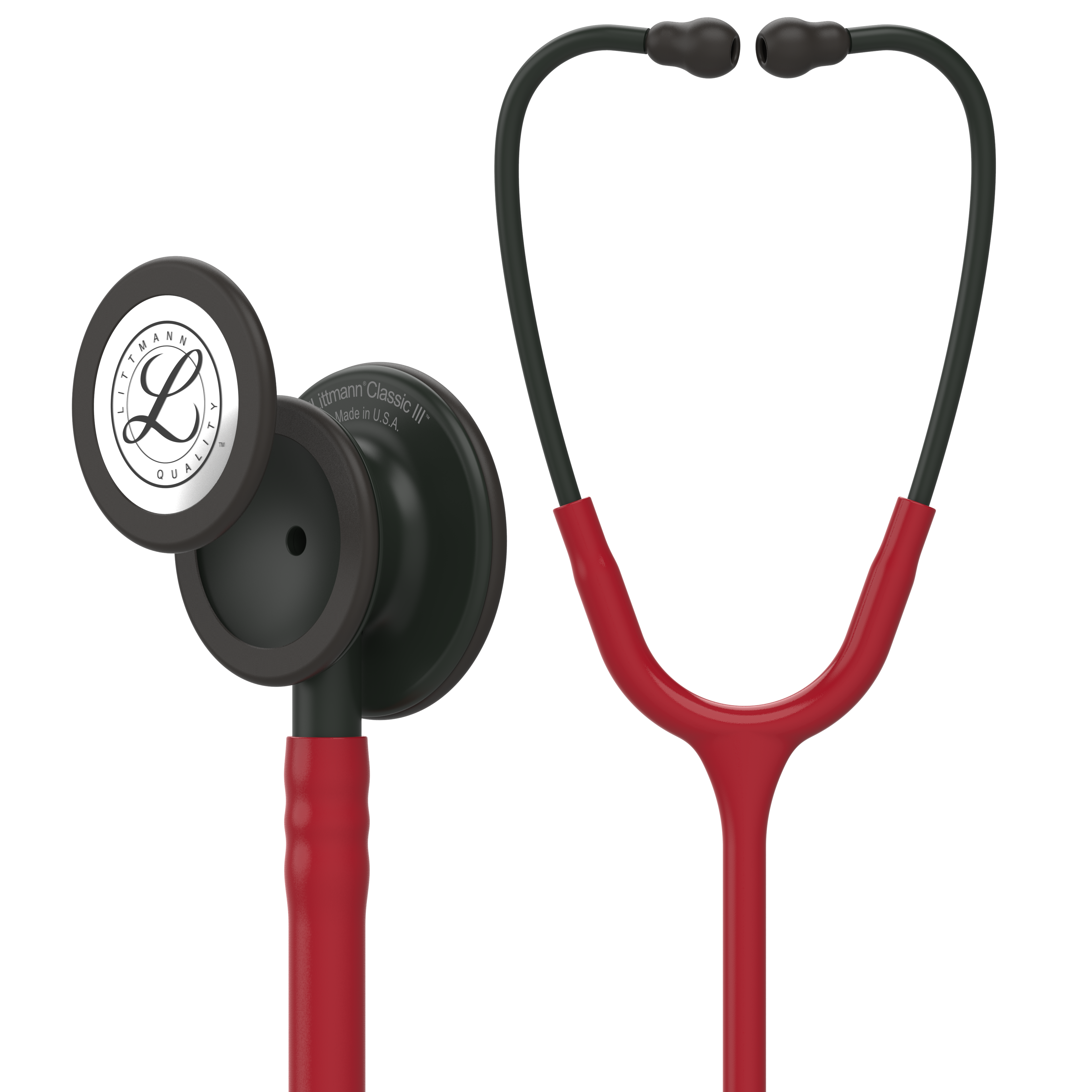 5868 3M Littmann Classic III Monitoring Stethoscope, Burgundy and Black (27")