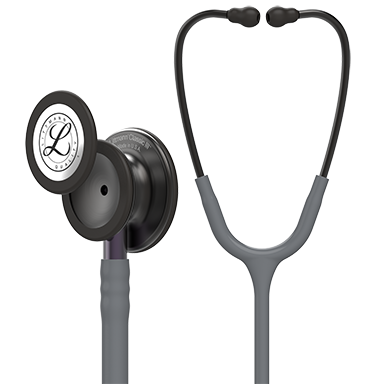5873 3M Littmann Classic III Monitoring Stethoscope, Gray and Smoke w/Violet Gray Stem (27")