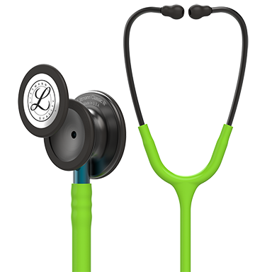 5875 3M Littmann Classic III Monitoring Stethoscope, Lime Green and Smoke w/Blue Stem  (27")