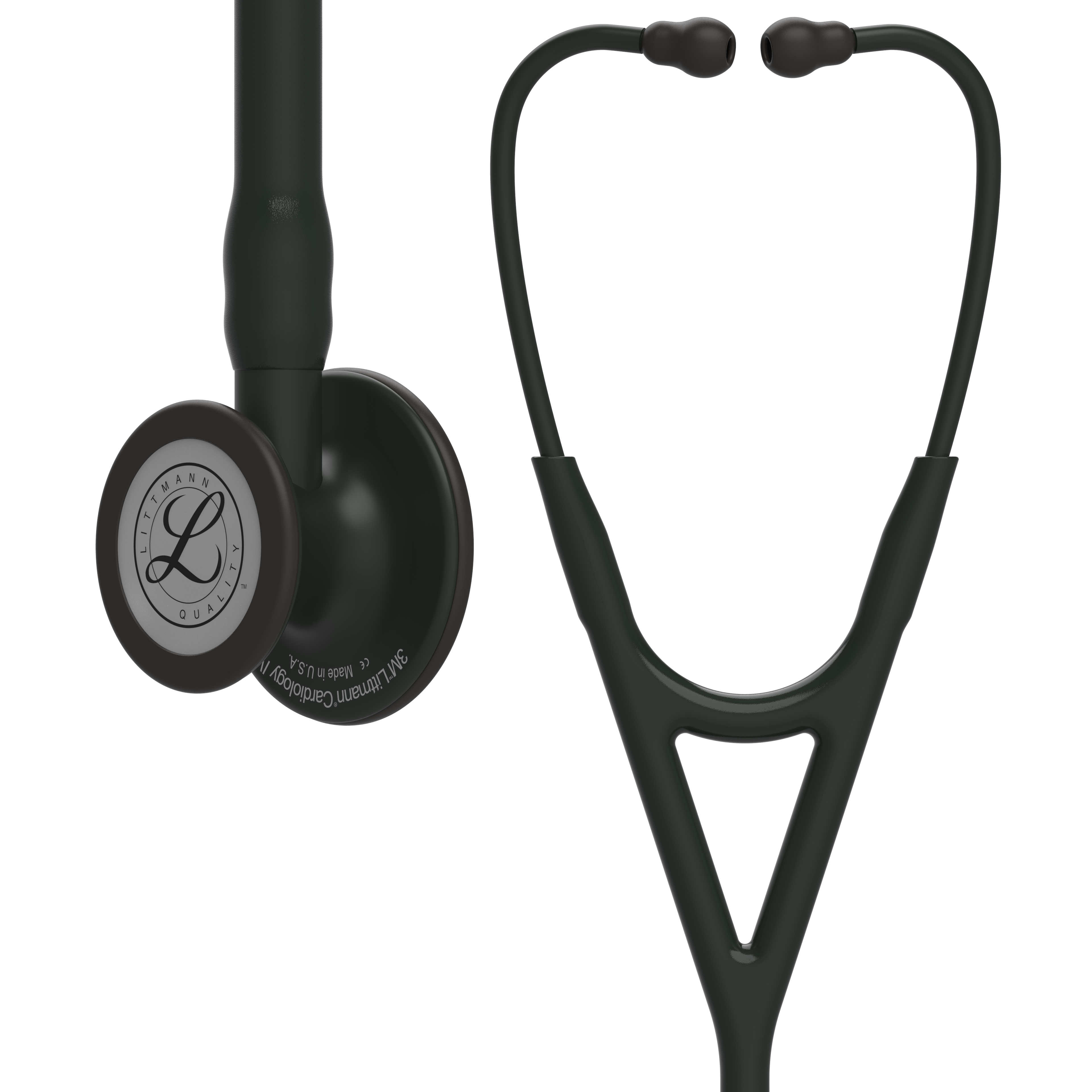 6163 3M Littmann Cardiology IV Diagnostic Stethoscope, All Black Edition (27″)