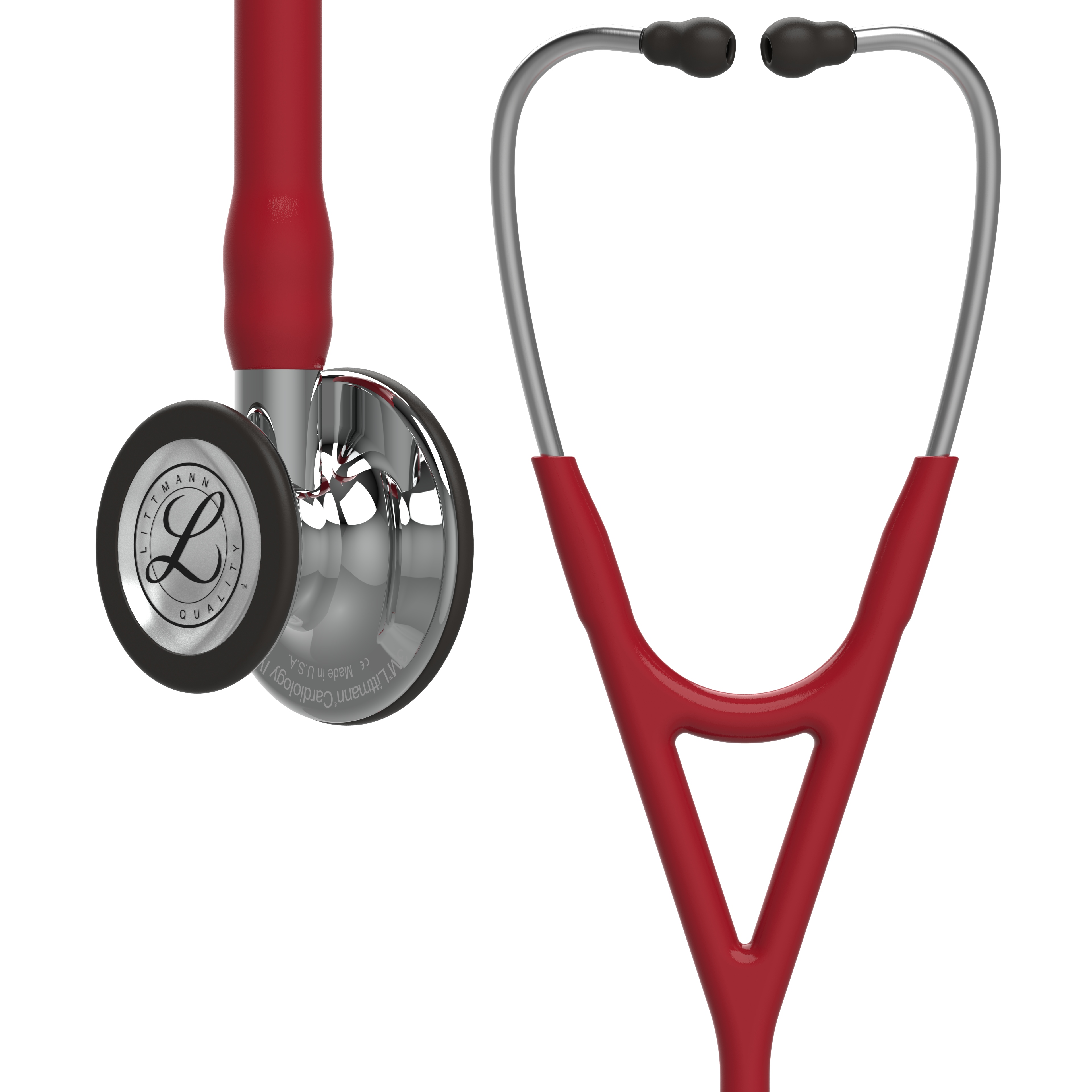 6170 3M Littmann Cardiology IV Diagnostic Stethoscope, Burgundy & Mirror(27")