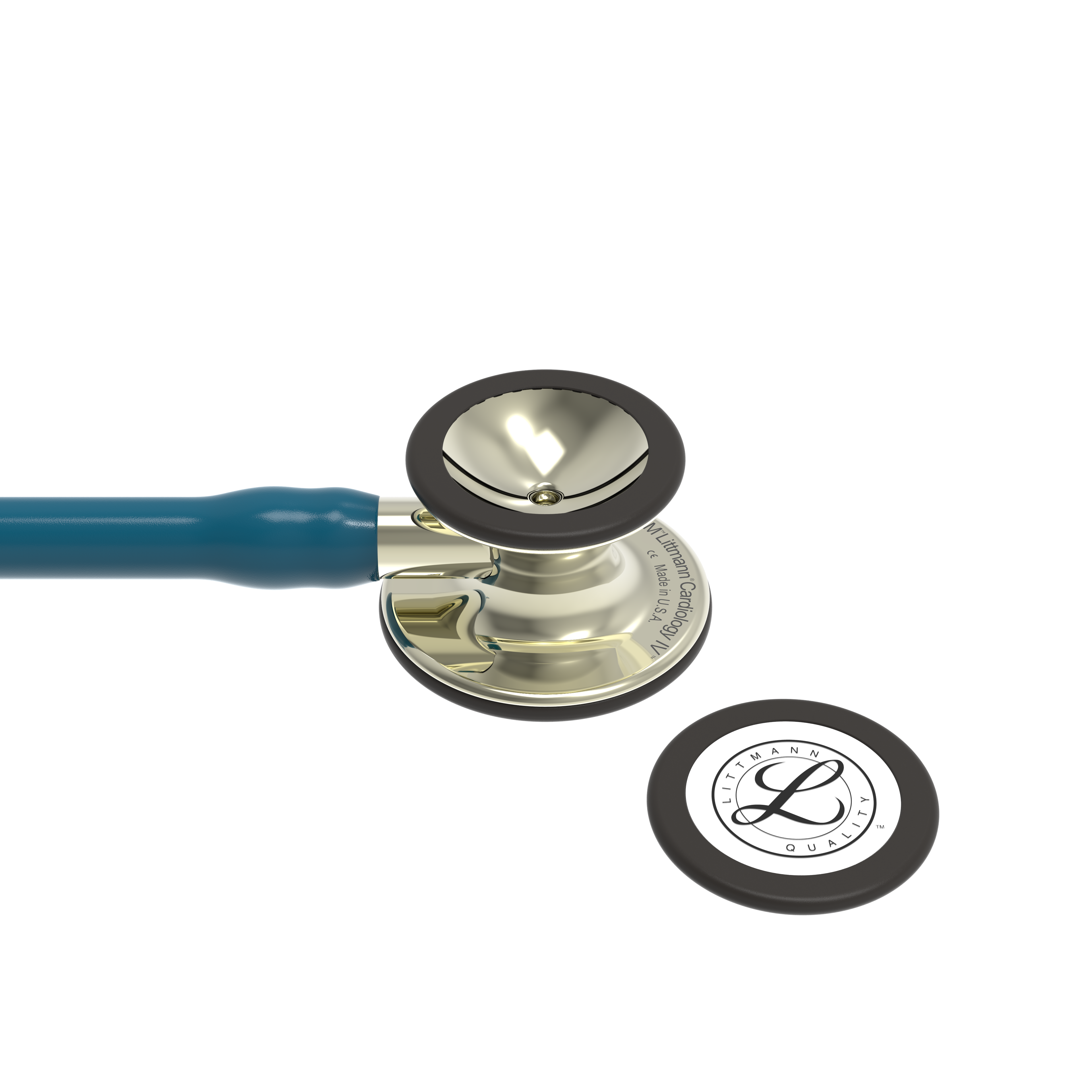 6190 3M Littmann Cardiology IV Diagnostic Stethoscope, Caribbean Blue and Champagne(27″) - Image 3