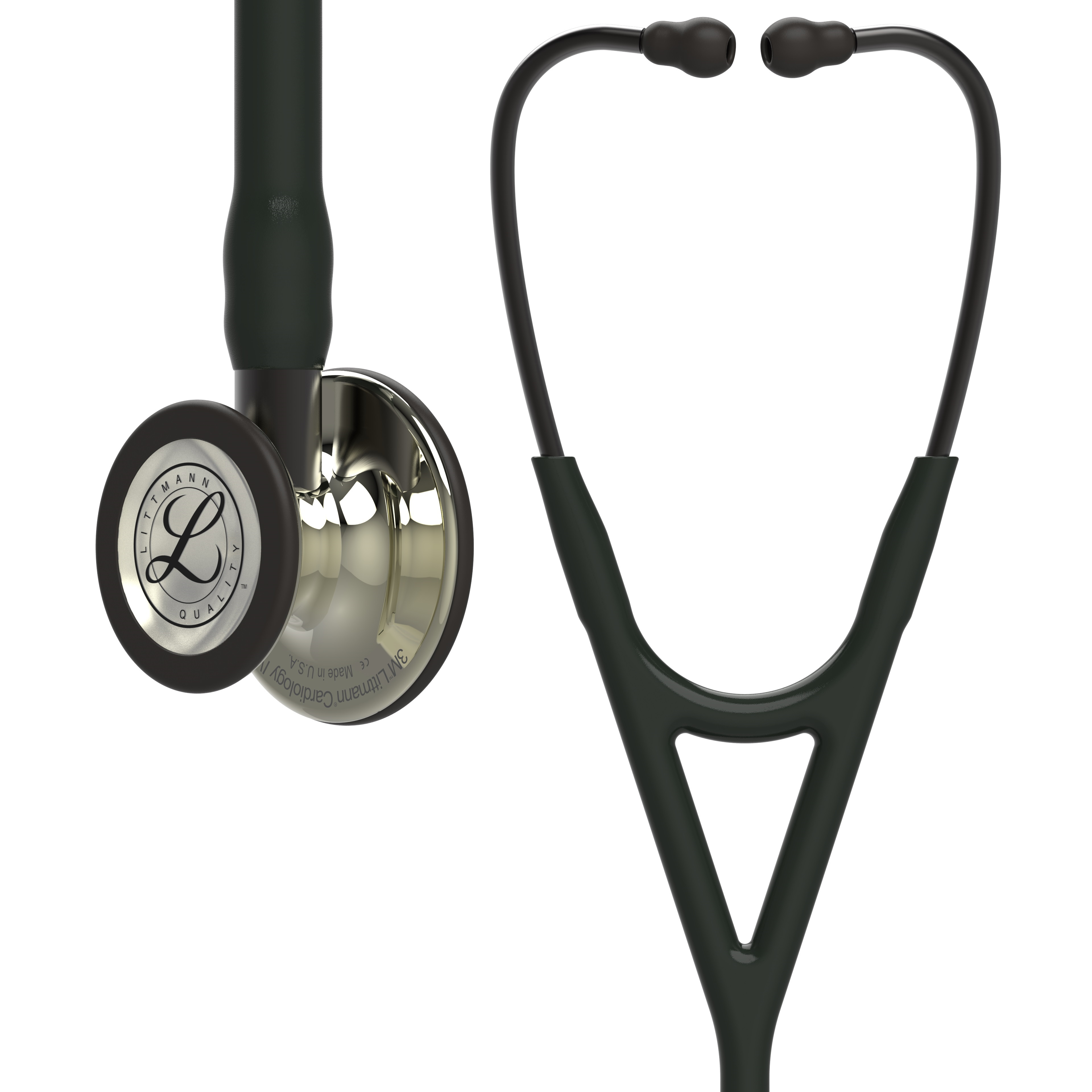 6179 3M Littmann Cardiology IV Diagnostic Stethoscope, Black and Champagne (27″)