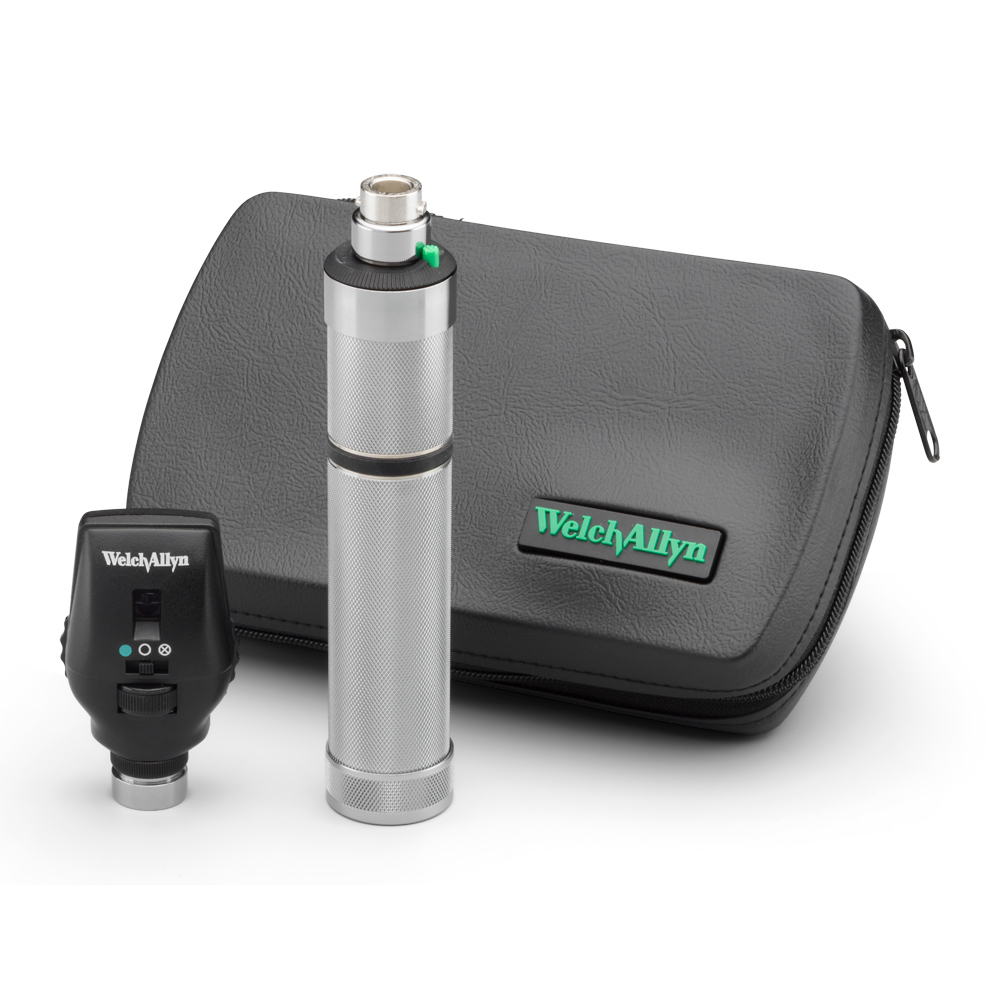 Welch Allyn 3.5 V Halogen HPX Ophthalmoscope Set with Coaxial Ophthalmoscope, 11770