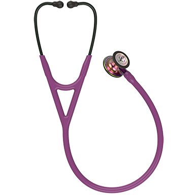 6205-TMS 3M Littmann Cardiology IV Diagnostic Stethoscope, Plum and Rainbow-Finish w/Violet Stem (27") - Image 4