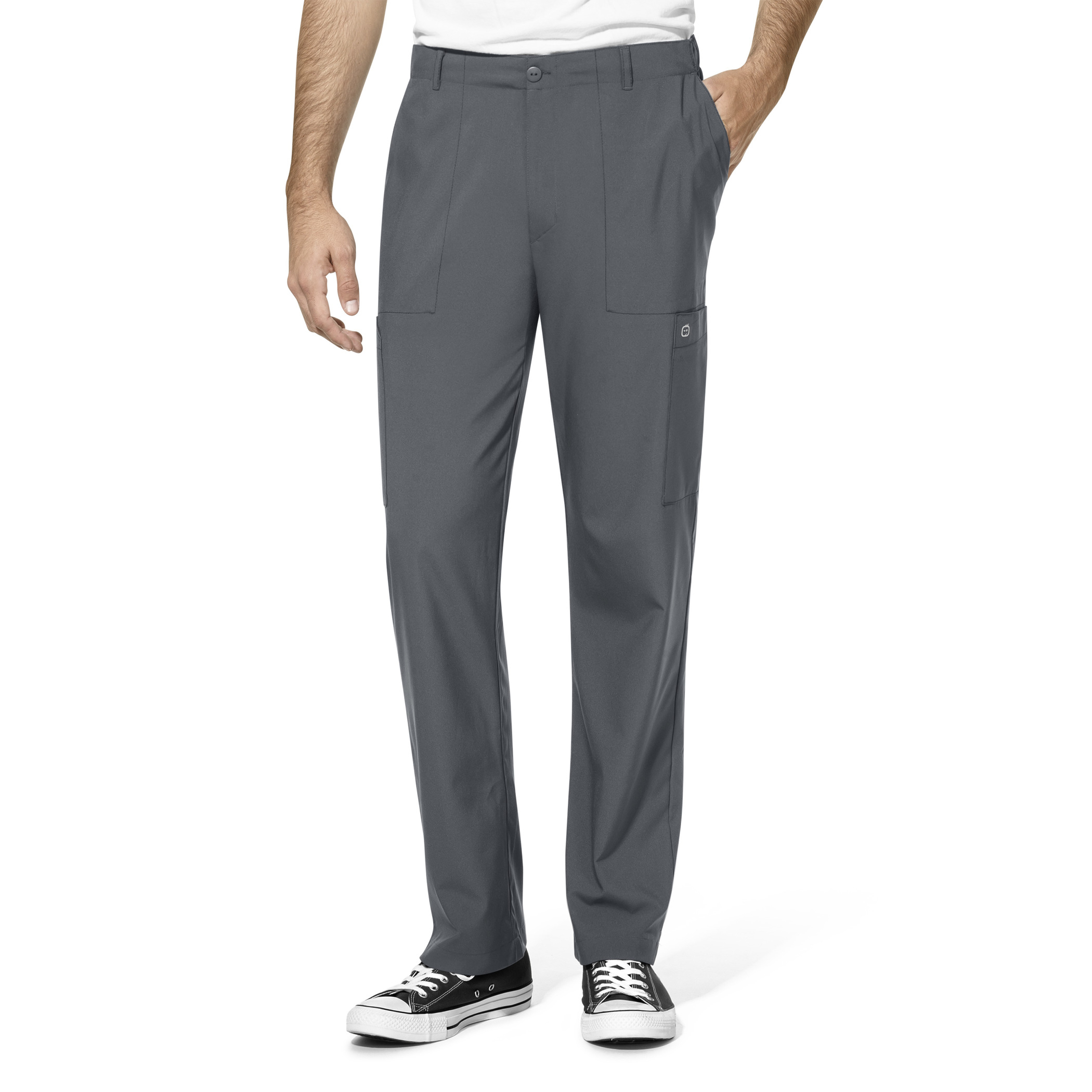 Flat Front Cargo Pocket Pant, Pewter (Tall), 5355T-Pewter