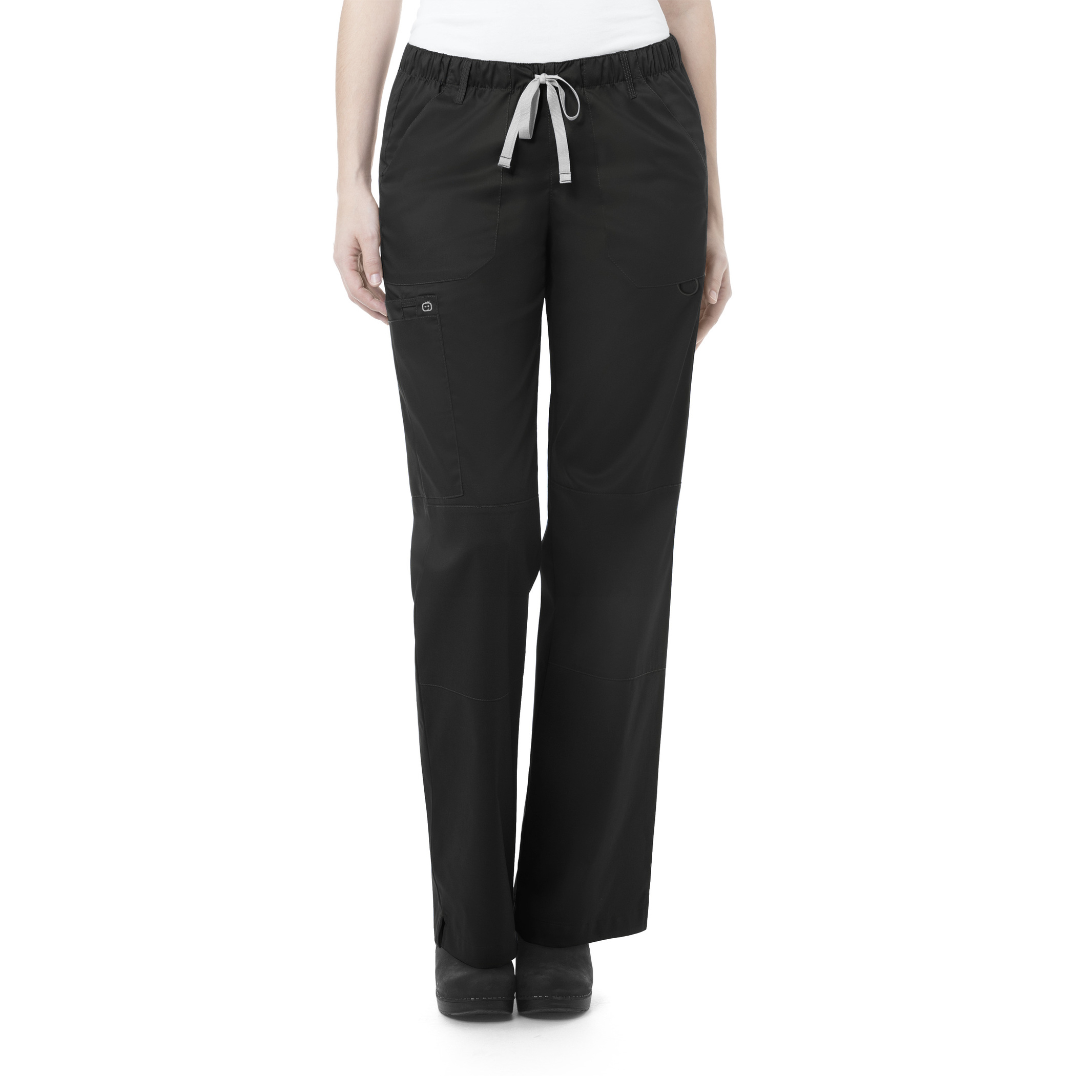 WonderWink Straight Leg Cargo Pant, Women's, Black, 504A-Black