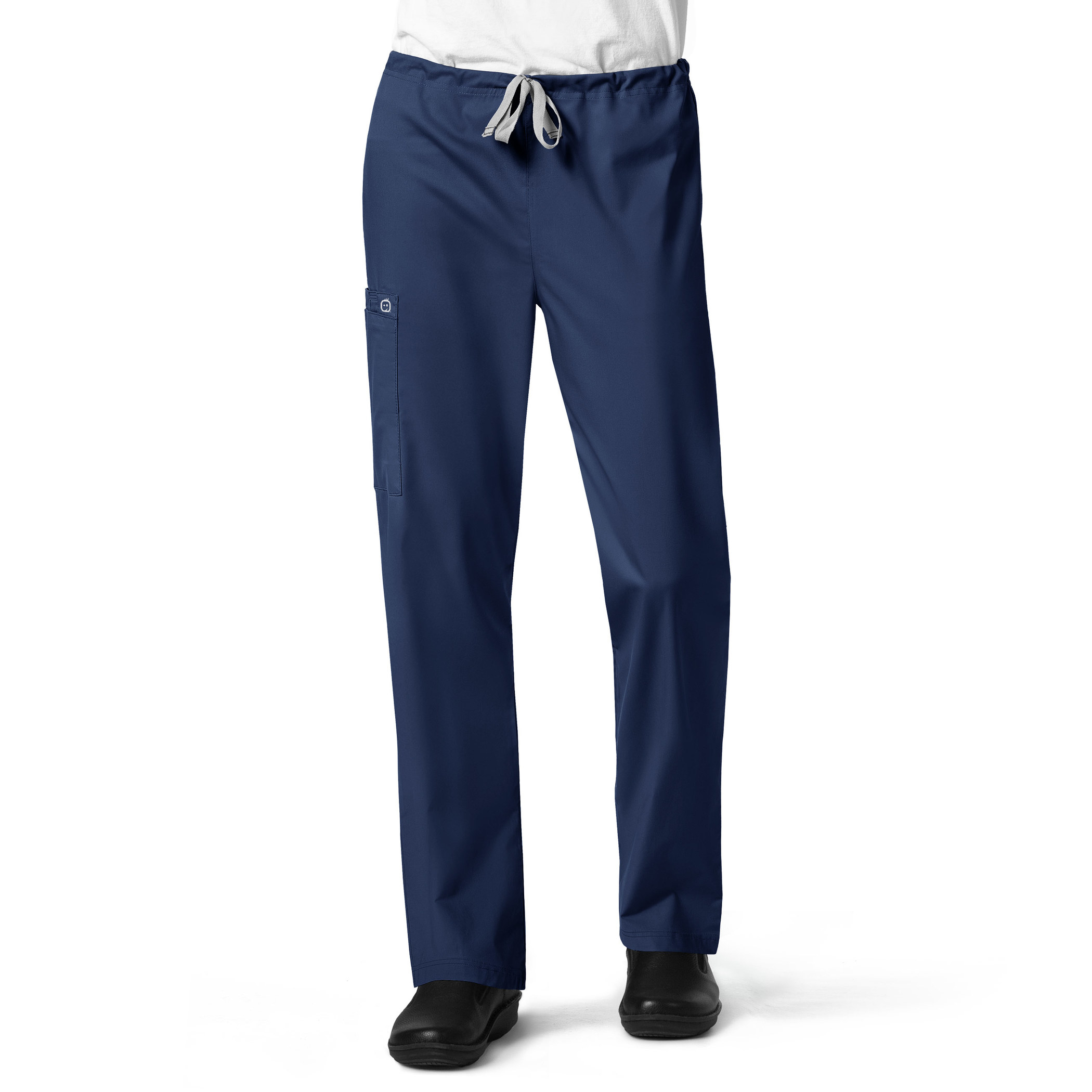 WonderWink Drawstring Cargo Pant, Unisex, Navy (Petite)