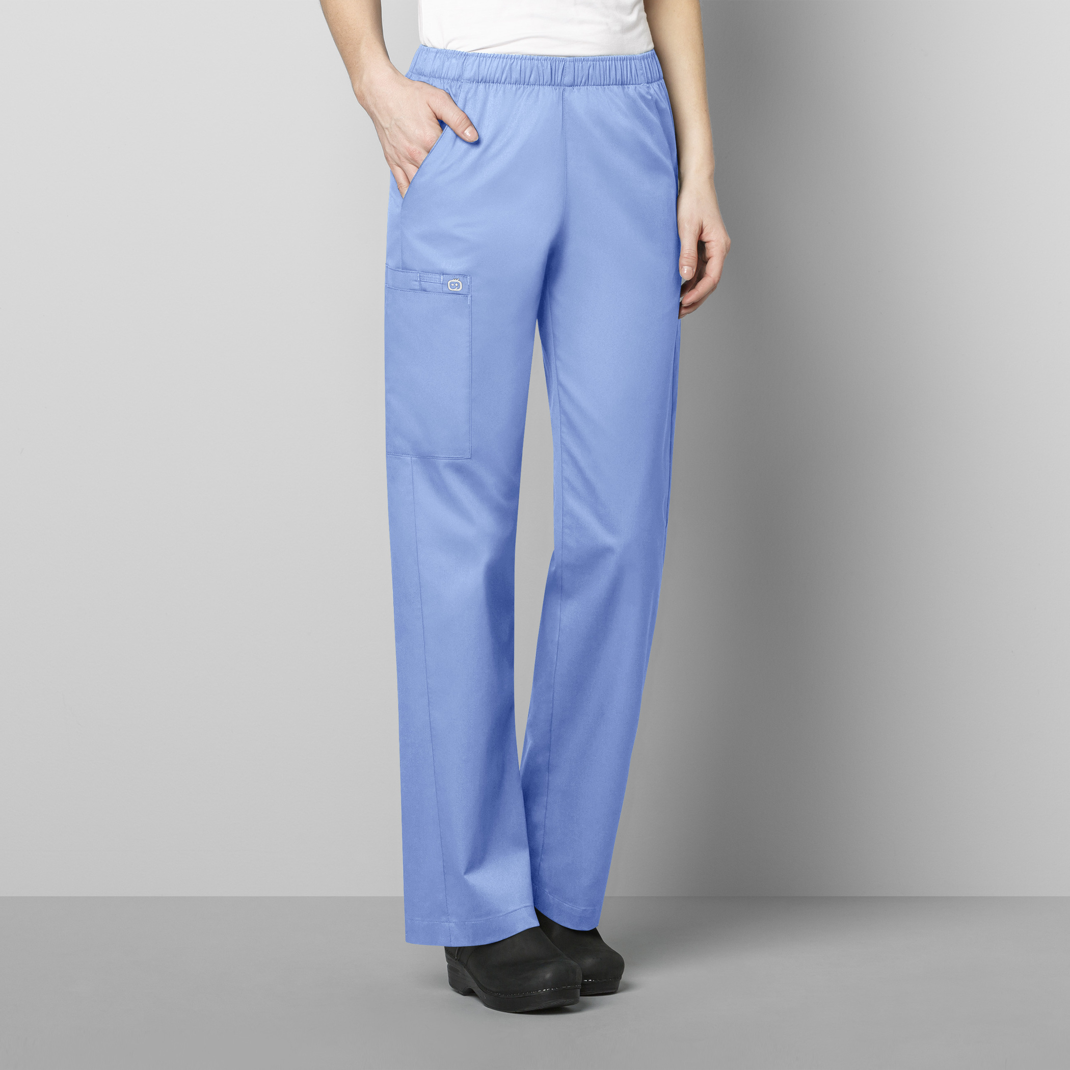 WonderWink Pull-on Cargo Pant, Women's, Ceil Blue (Tall)