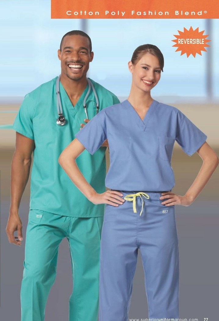 Drawcord Scrub Pants, Unisex, Jade (Tall)