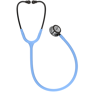 5959-TMS 3M Littmann Classic III Monitoring Stethoscope, Ceil Blue and Mirror w/Smoke Stem (27") - Image 2
