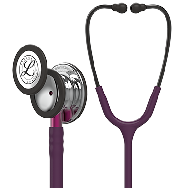 5960 3M Littmann Classic III Monitoring Stethoscope, Plum and Mirror w/Pink Stem (27")