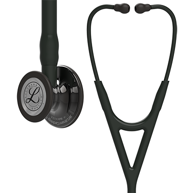 6232 3M Littmann Cardiology IV Diagnostic Stethoscope, Black and High-Polish Smoke w/Black Stem (27")