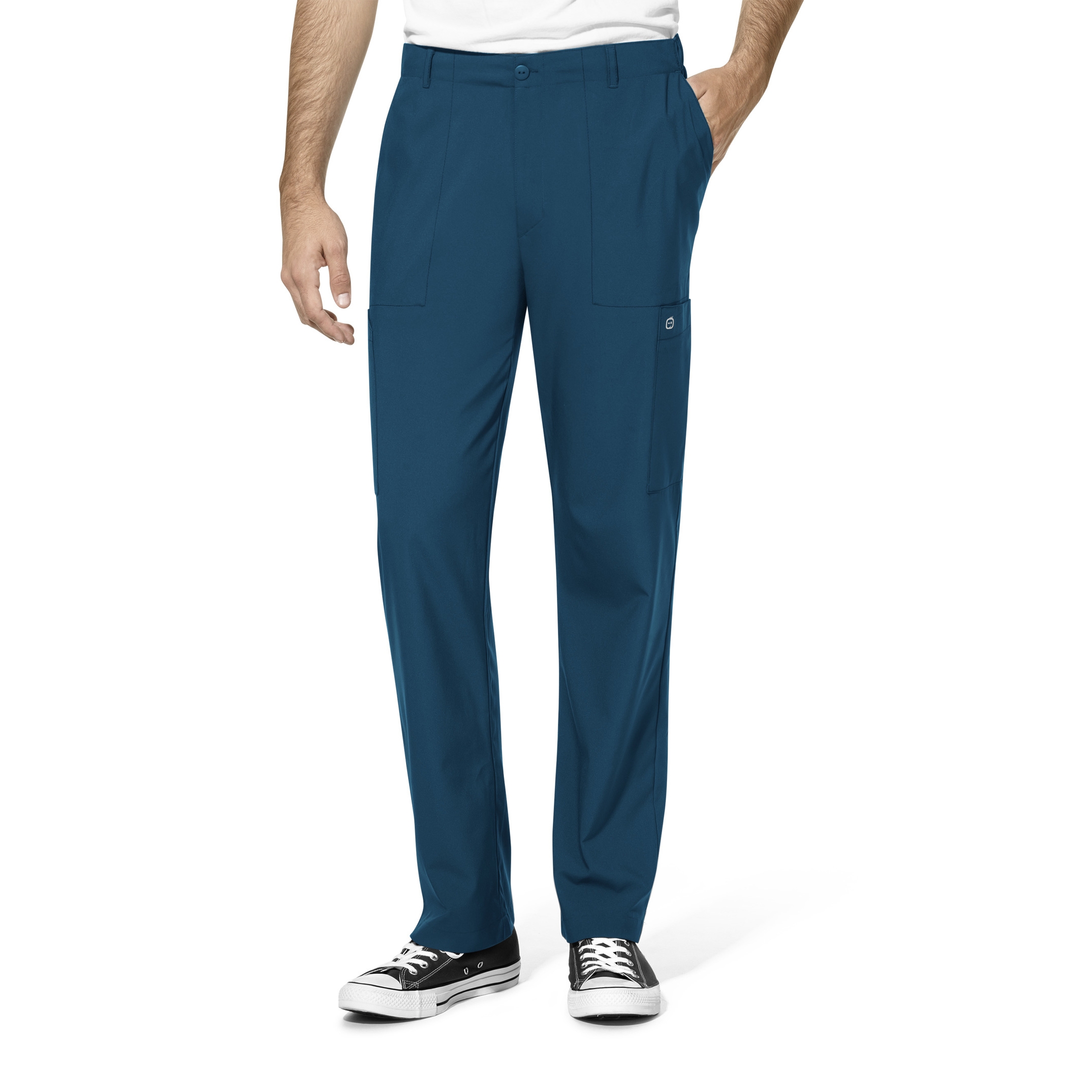 Flat Front Cargo Pocket Pant, Caribbean