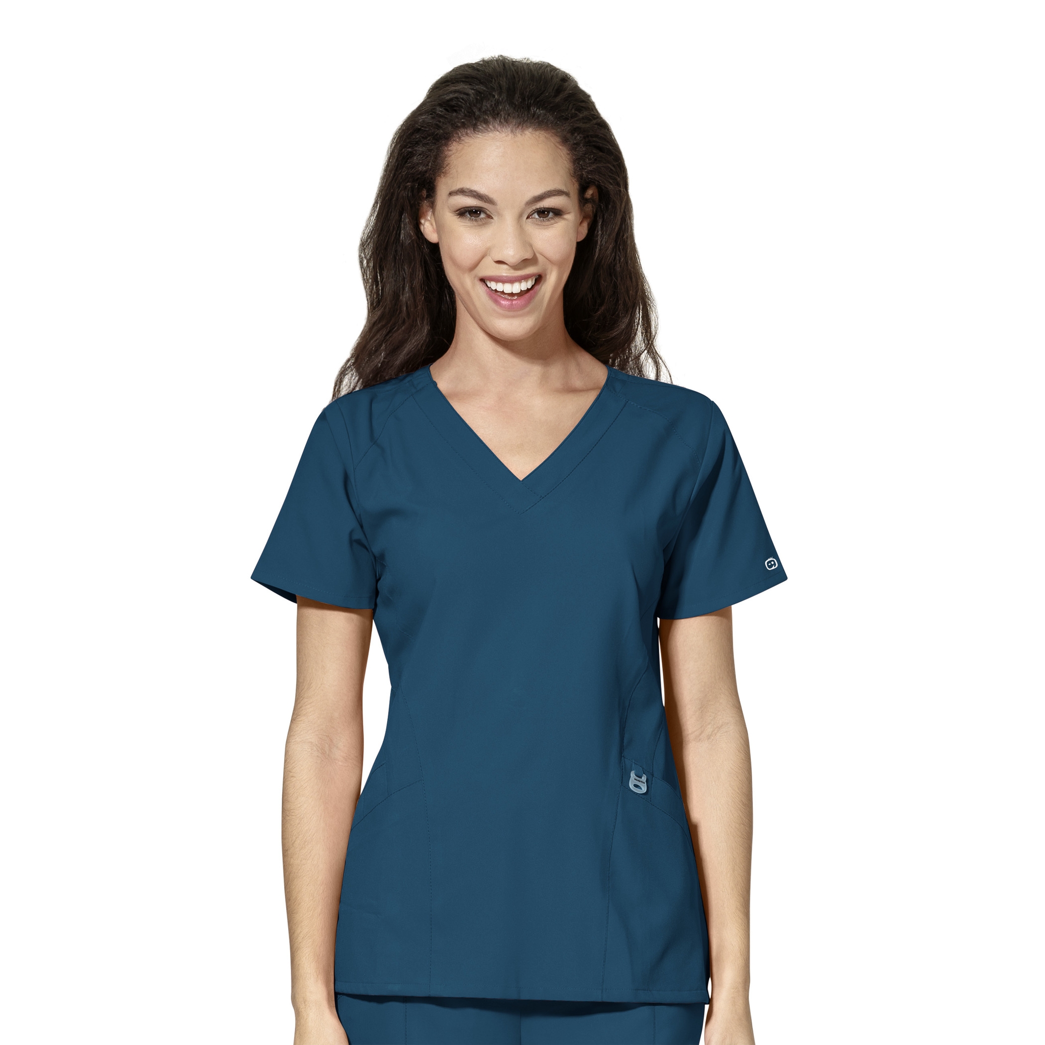 WonderWink Stylized V-Neck Top, Women's, Caribbean