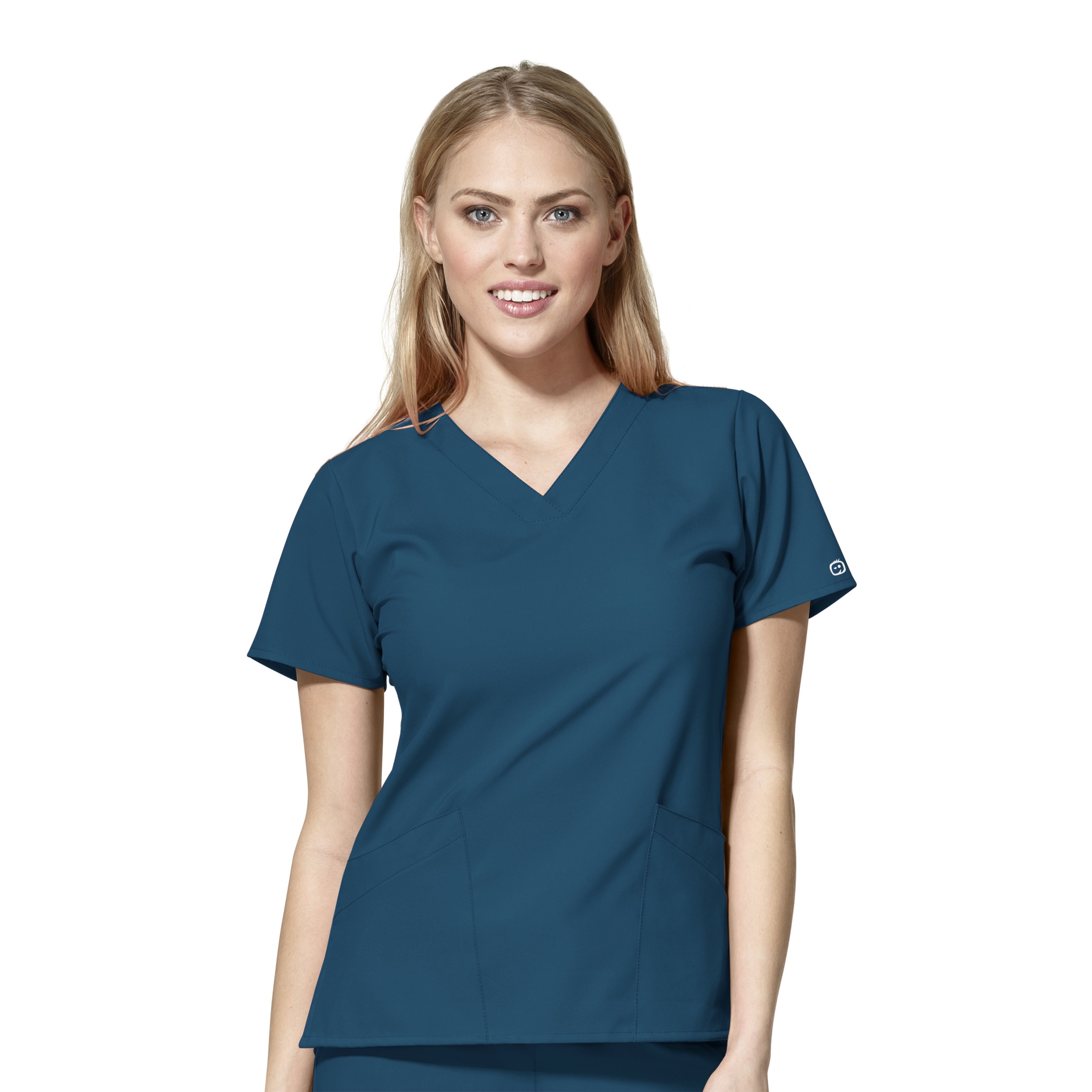 WonderWink Basic V-Neck Top, Women's, Caribbean