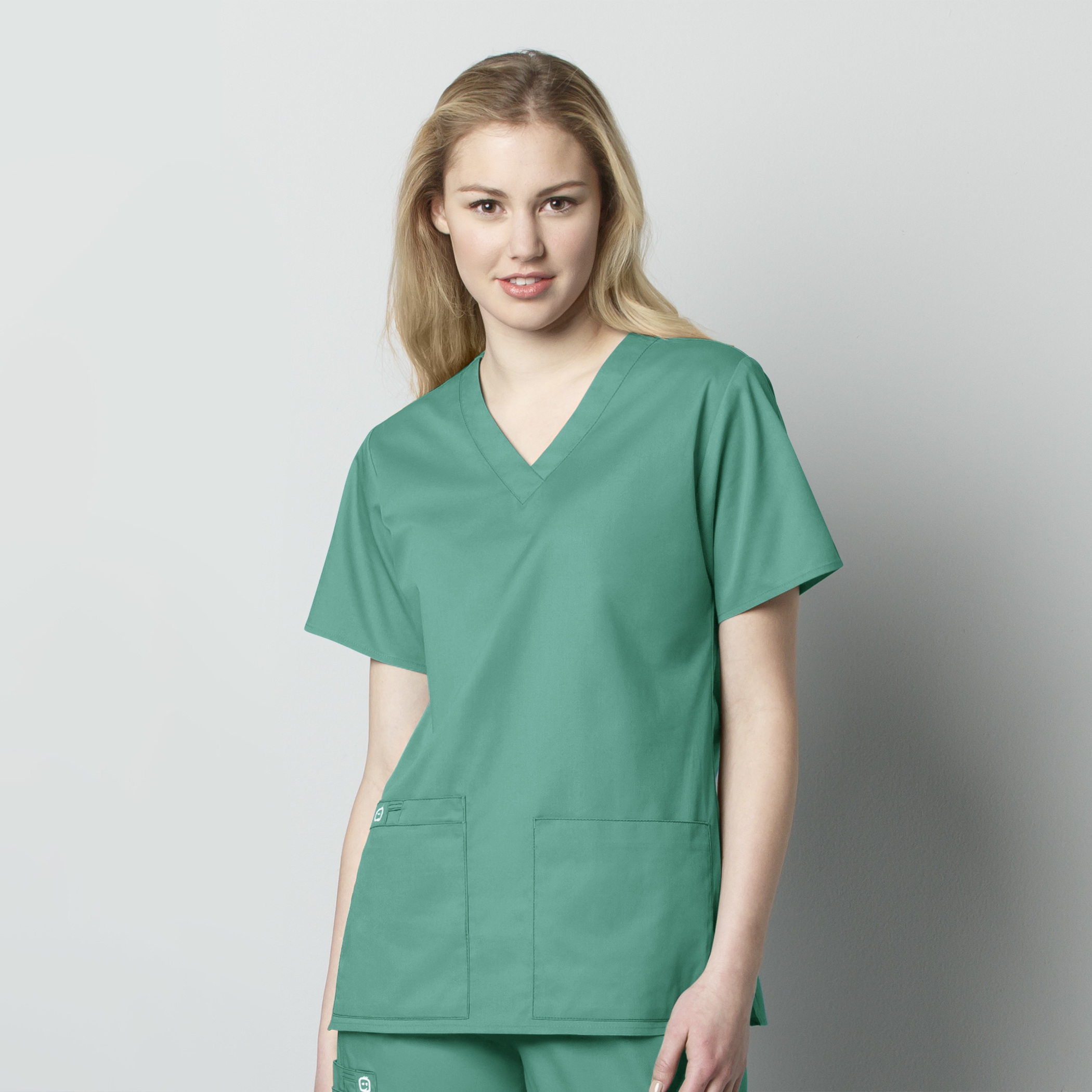 WonderWink V-neck Top, Women's, Surgical Green
