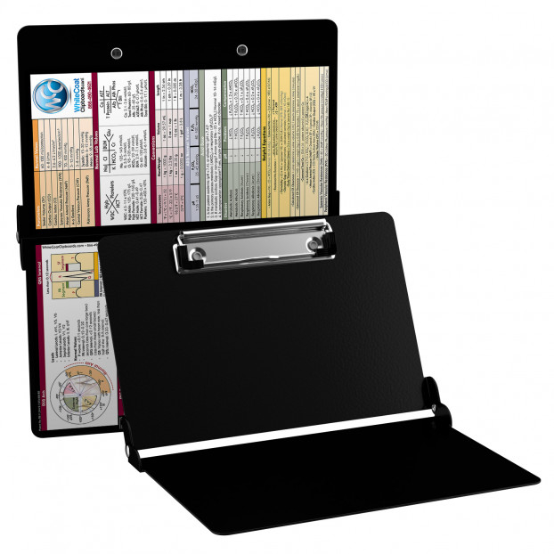 WhiteCoat Metric Medical Edition Foldable Clipboard, 7024-MMBLK