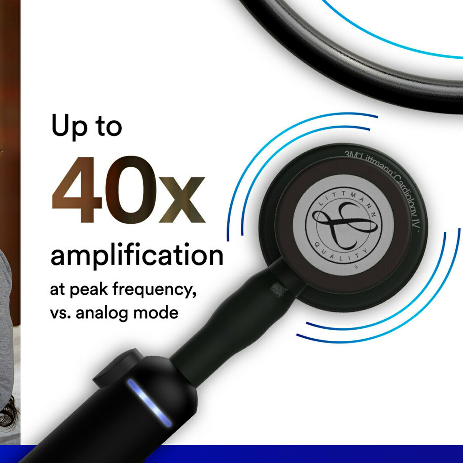 8480 3M Littmann CORE Digital Stethoscope, Black (27") - Image 4