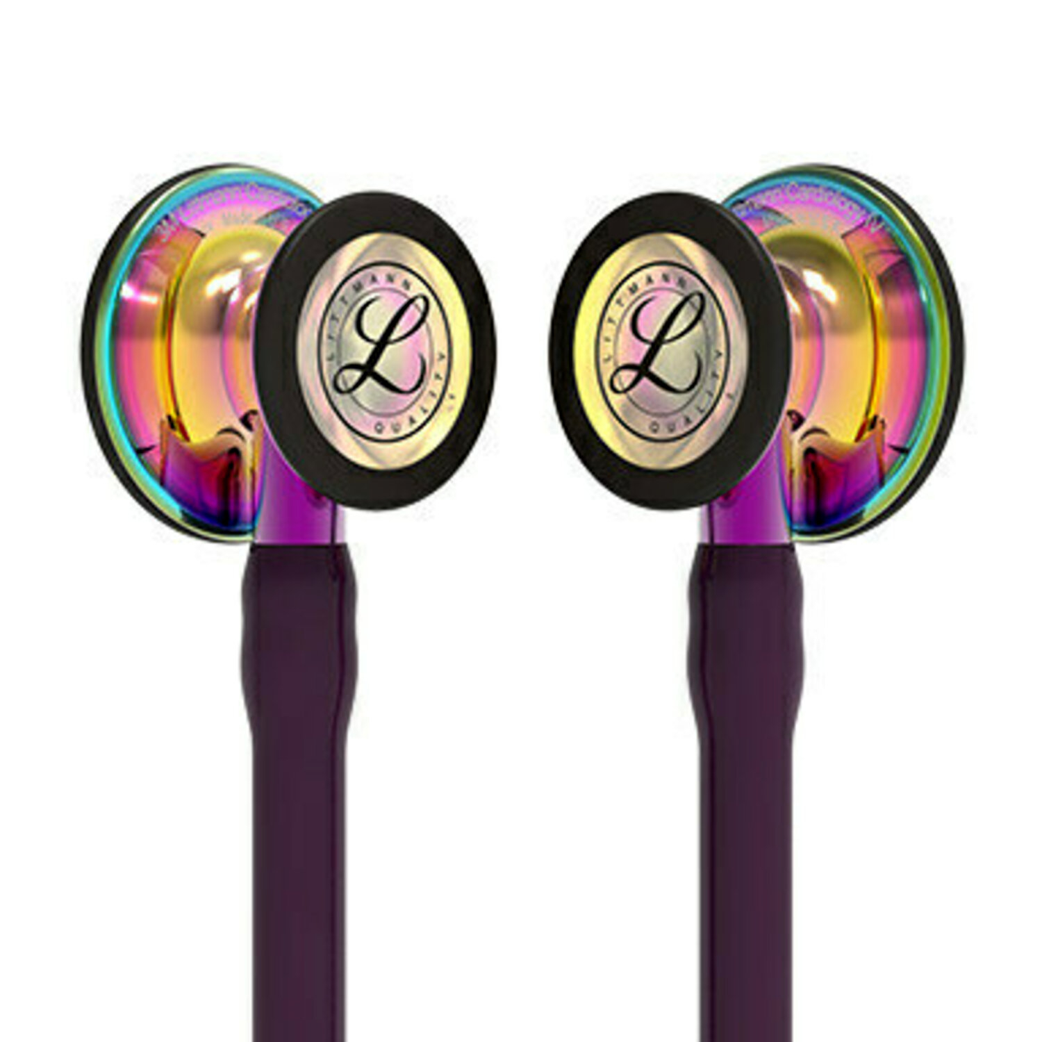 6239 3M Littmann Cardiology IV Diagnostic Stethoscope, Plum and High Polish Rainbow w/Violet(27") - Image 4