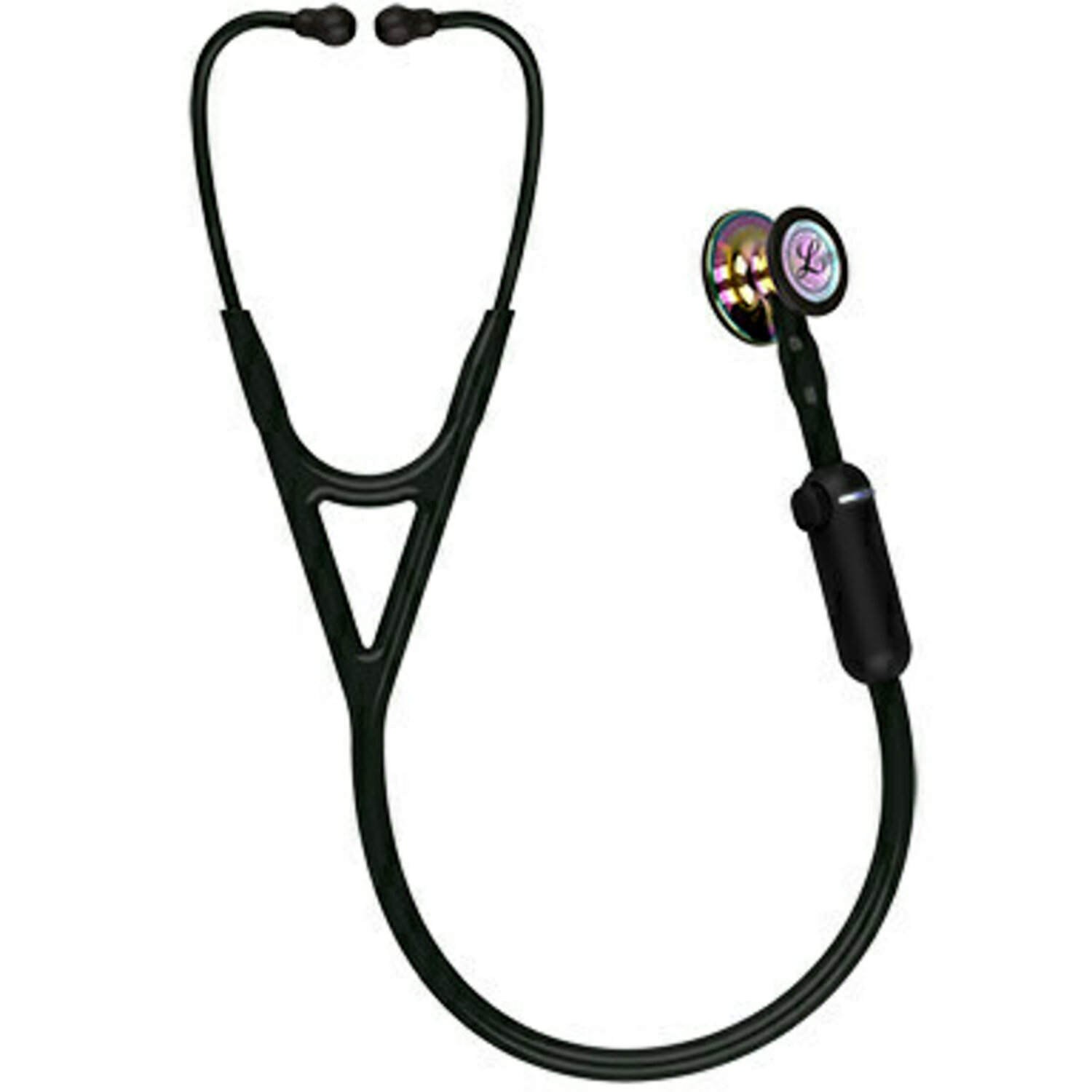 8570-UMASS 3M Littmann CORE Digital Stethoscope, Black and High Polish Rainbow (27") - Image 3