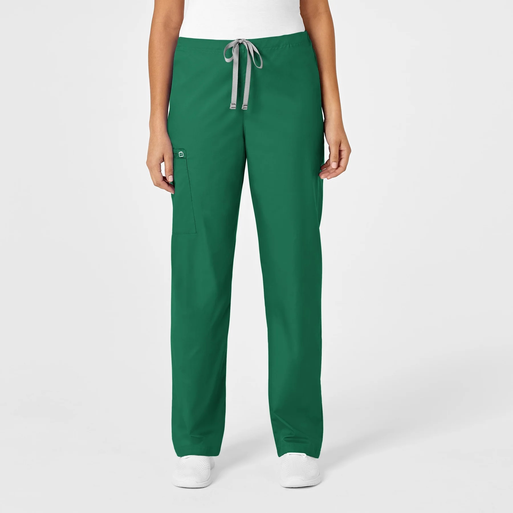 WonderWink Drawstring Cargo Pant - Hunter Green, Unisex, Car Blue - 500A-HG