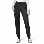 WonderWink Cargo Jogger Pant, Women's Comfort Waist, Black