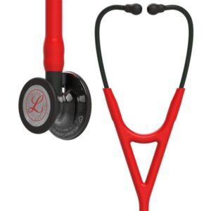 LIMITED EDITION! 6182 3M™ Littmann® Cardiology IV™ Diagnostic Stethoscope, Limited Edition Featuring Red Logo Diaphragm, Engraved Heart on Stainless Steel High Polish Smoke Chestpiece, 27" Red Tube, Black Stem and Headset, 6182