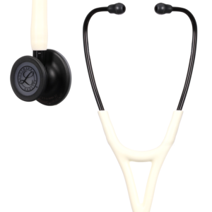 NEW! 6186C 3M Littmann Cardiology IV Diagnostic Stethoscope, Black Matte-finish Chestpiece, Alabaster Tube (27″)