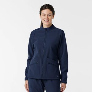 Women's SoftShell Scrub Jacket (Navy), 8509-Navy-MercyPA