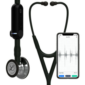 8890 3M Littmann CORE Digital Stethoscope Black and Mirror (27″)